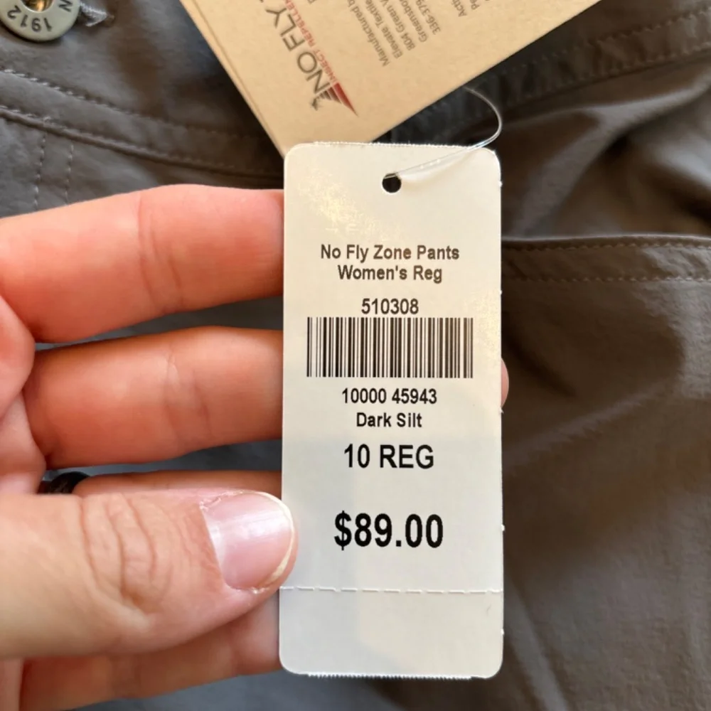 LLBean Women’s No Fly Zone Pants 10 Regular in Dark Slit - Picture 2 of 2